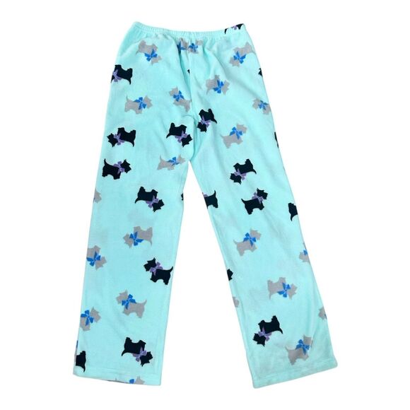 NWOT PINK Scottie Dog Fleece Pajama Set Blue Victoria’s Secret Small Deadstock - Picture 4 of 7